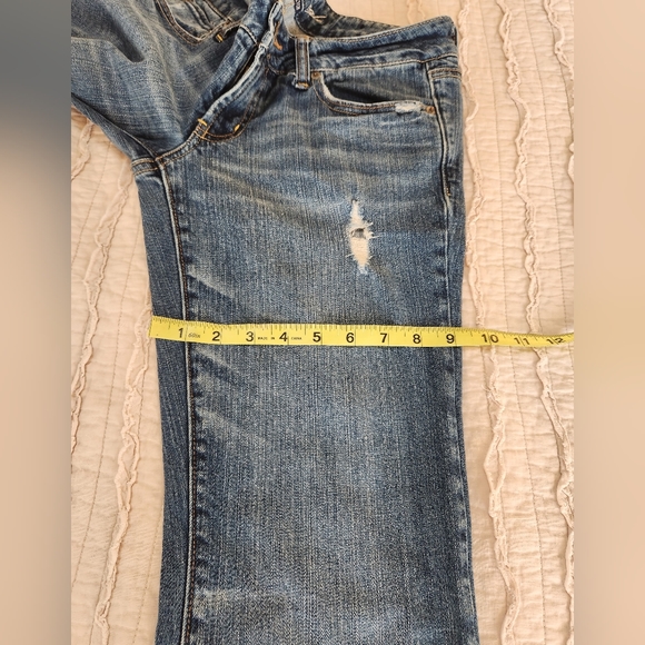 American Eagle Favorite Boyfriend Stretch Jeans, Bootcut, Distress, 6 Short - Picture 7 of 9